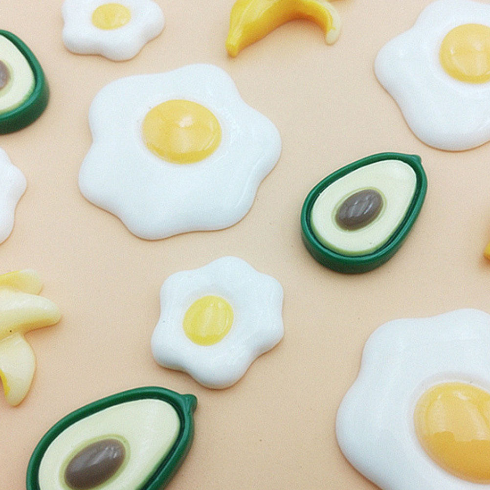 Resin Craft Material - 20Pcs Simulated Poached Egg Resin DIY