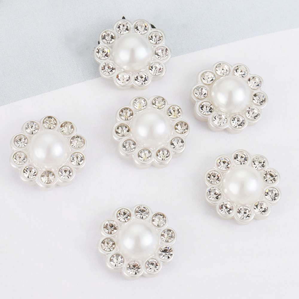 Flower Preservation Resin - 50pcs White Flat Imitation Pearl Resin