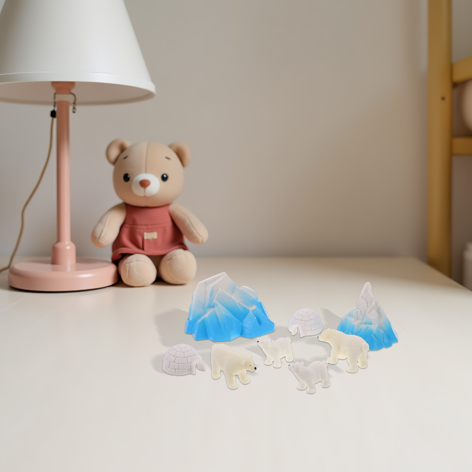 8Pcs Mini Resin Polar Bears Ar - Resin Crafts review and price