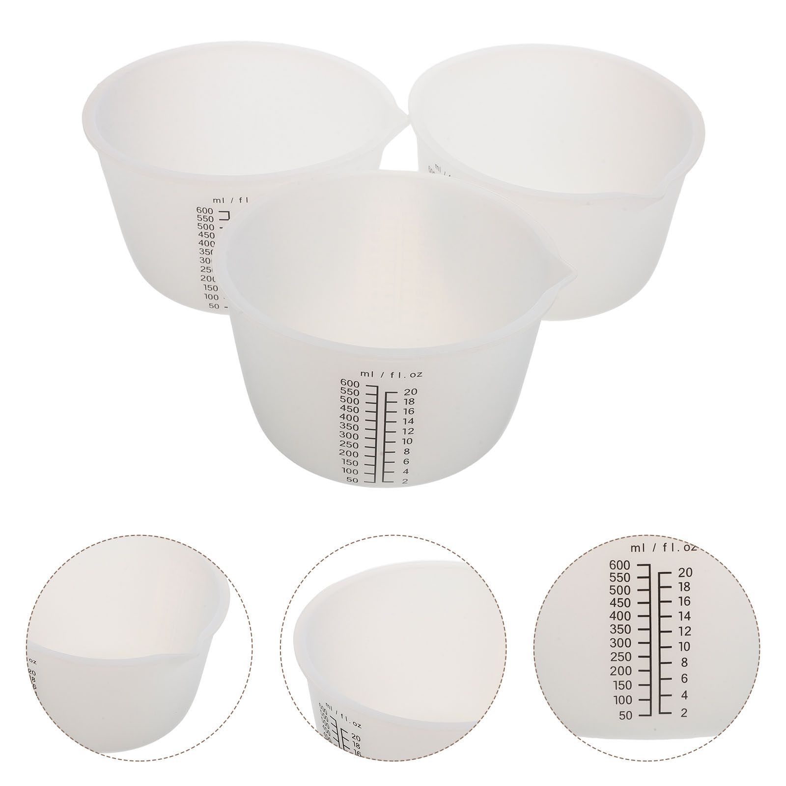 3Pcs Silicone Resin Pouring Cu - Mixing Cup Silicone review and price
