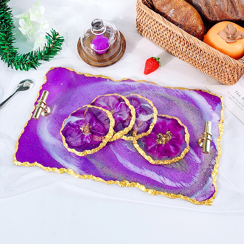DM413 Drusy Coaster Resin Mold - Serving Tray Mold review and price