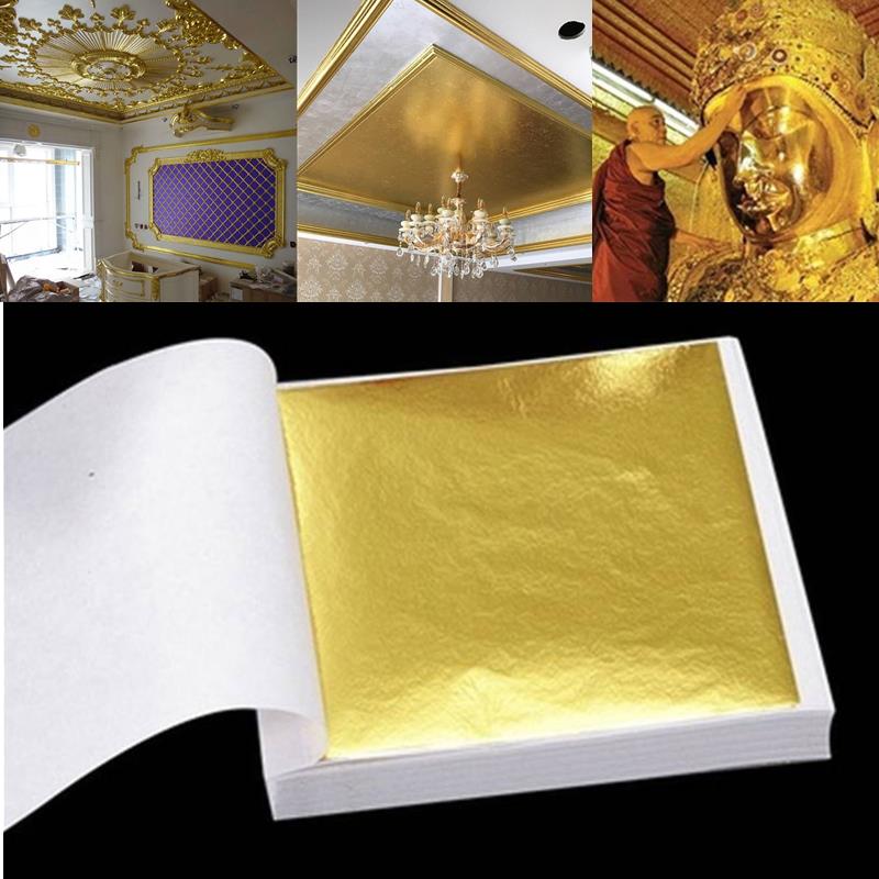 100 Pcs Sheets Pure 24K Gold F - Gold Foil Flakes review and price