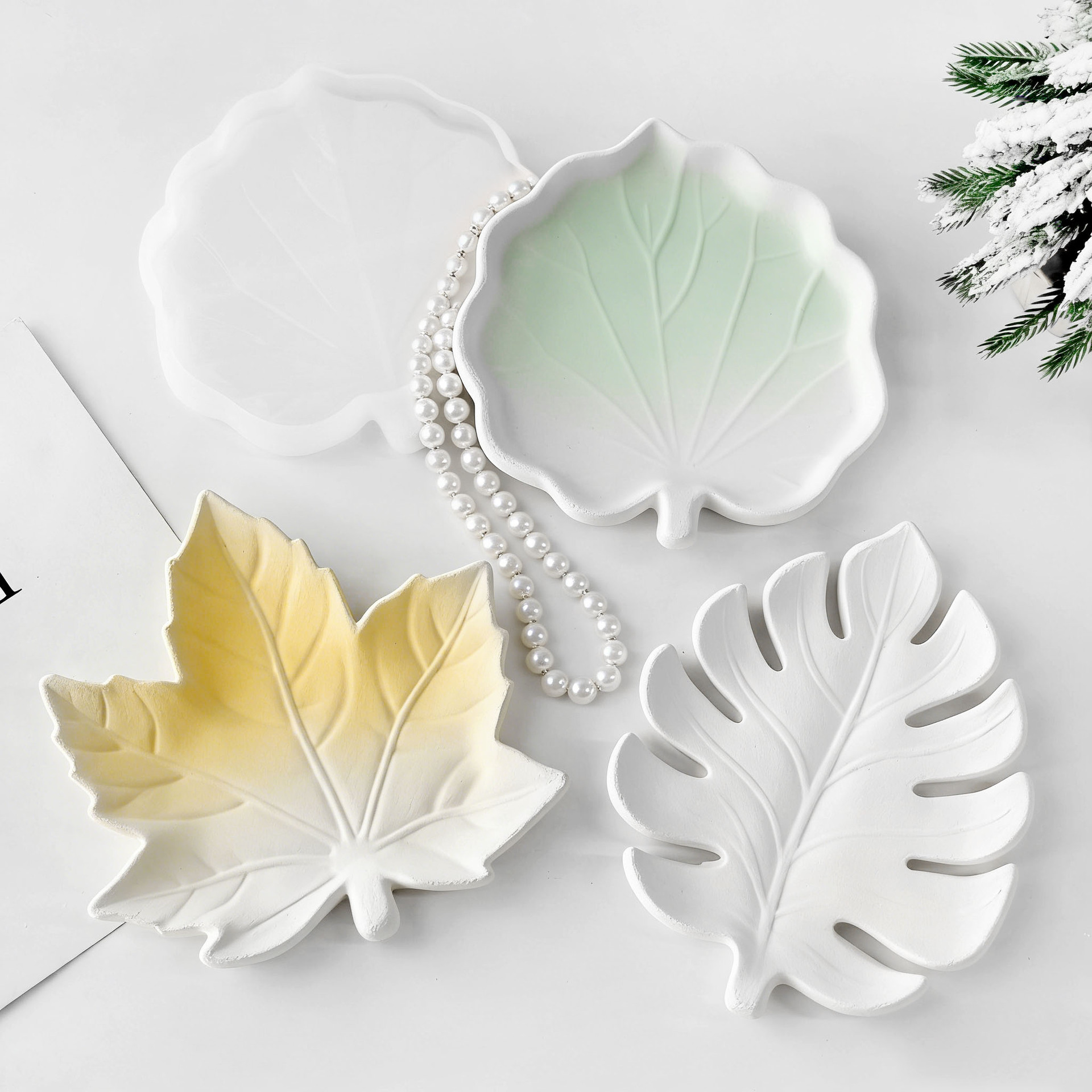 DIY Gypsum Form Leaf Coaster S - Serving Tray Mold review and price