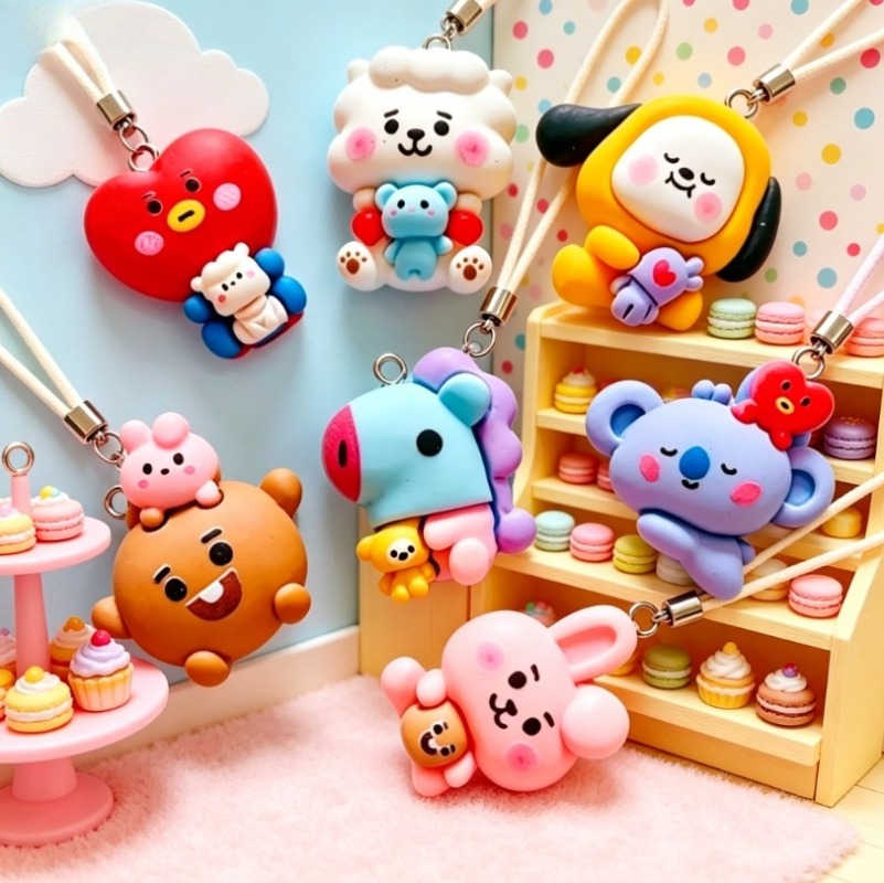 7pcs BT21 Resin Cartoon Charm  - Resin Craft Material review and price