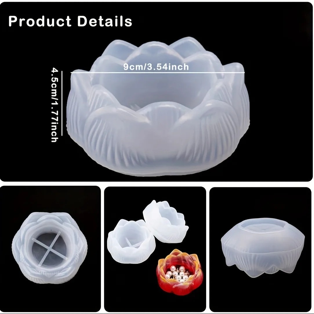 1pc DIY Lotus Flower Silicone  - Flower Preservation Resin review and price