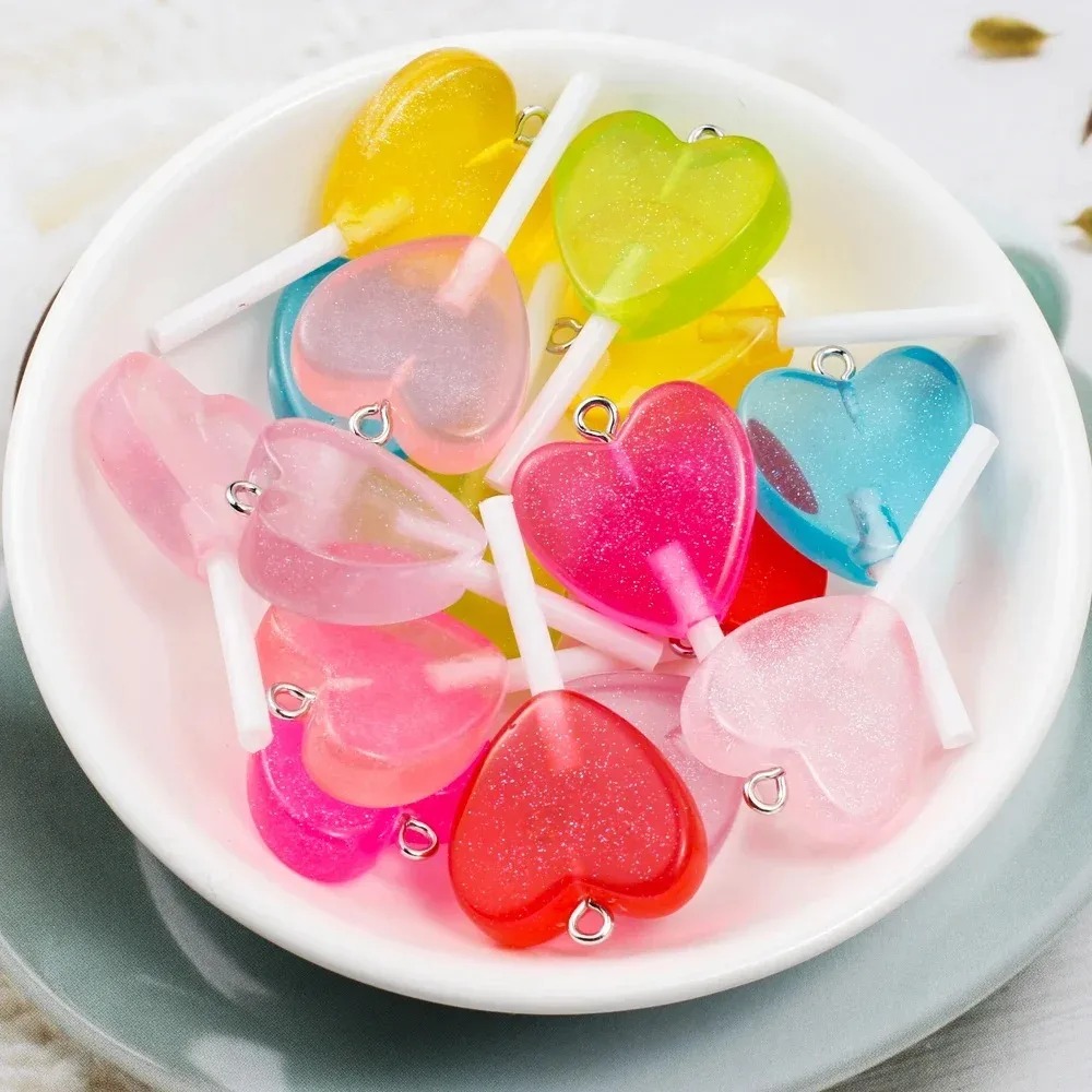 10Pcs Kawaii Sparkly Heart Lol - Resin Craft Material review and price