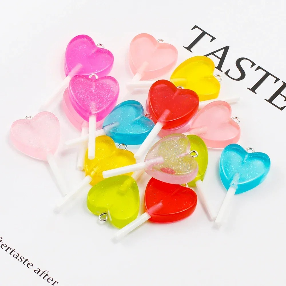 10Pcs Kawaii Sparkly Heart Lol - Resin Craft Material review and price