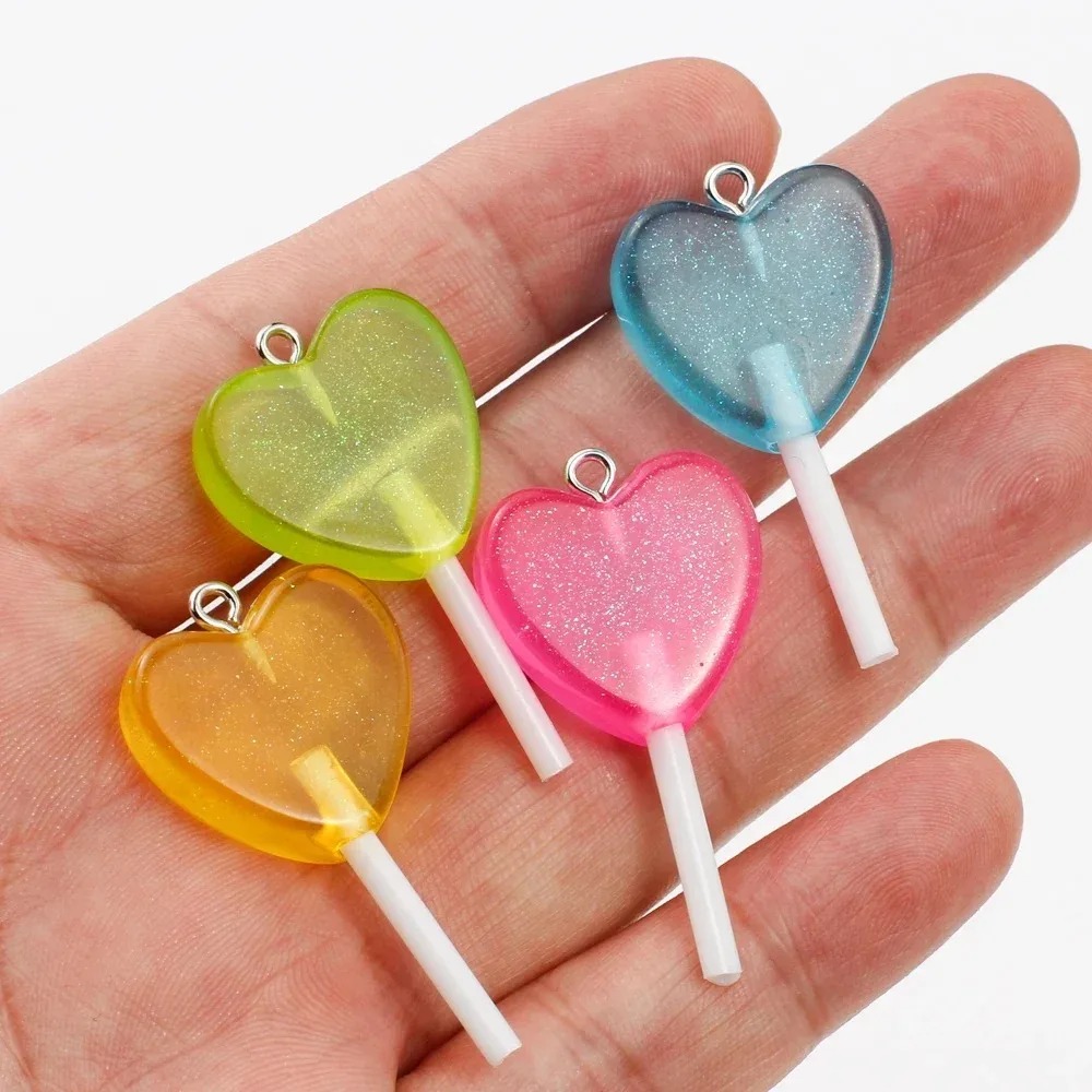 10Pcs Kawaii Sparkly Heart Lol - Resin Craft Material review and price